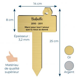 Plaque funéraire Silhouette personnalisée pour poisson