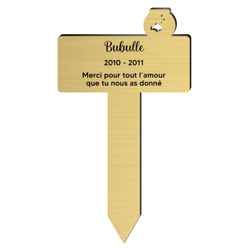 Plaque funéraire Silhouette personnalisée pour poisson Plaque funéraire Silhouette personnalisée pour poisson