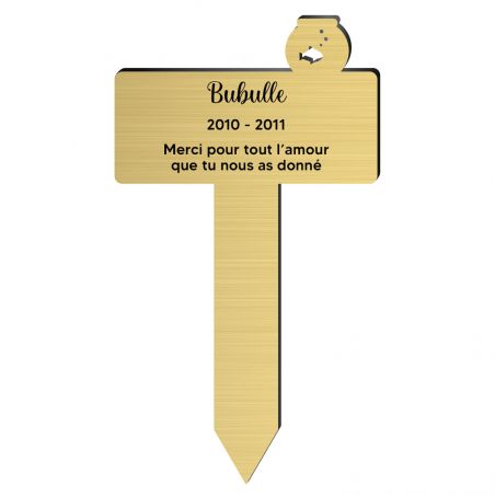 Plaque funéraire Silhouette personnalisée pour poisson