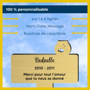 Plaque funéraire Silhouette personnalisée pour poisson