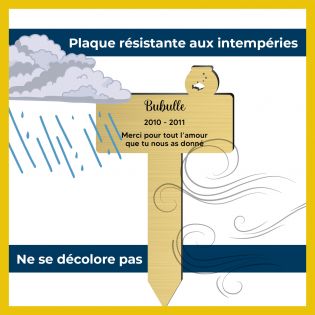 Plaque funéraire Silhouette personnalisée pour poisson