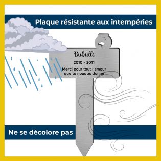 Plaque funéraire Silhouette personnalisée pour poisson