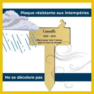 Plaque funéraire Silhouette personnalisée pour lapin