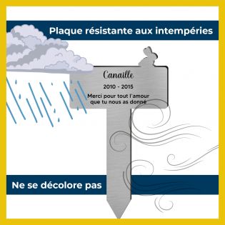 Plaque funéraire Silhouette personnalisée pour lapin