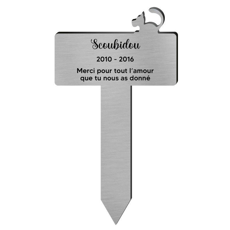 Plaque funéraire silhouette personnalisée pour chien Plaque funéraire silhouette personnalisée pour chien