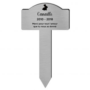 Plaque funéraire personnalisée pour lapin