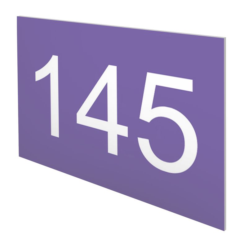 Numéro pour boite aux lettres personnalisable rectangle grand format (100x70mm) violet chiffres blancs Numéro pour boite aux lettres personnalisable rectangle grand format (100x70mm) violet chiffres blancs