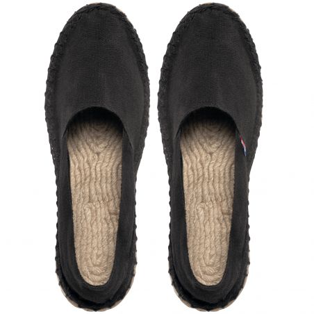 Customizable mixed espadrilles with embroidery | Black