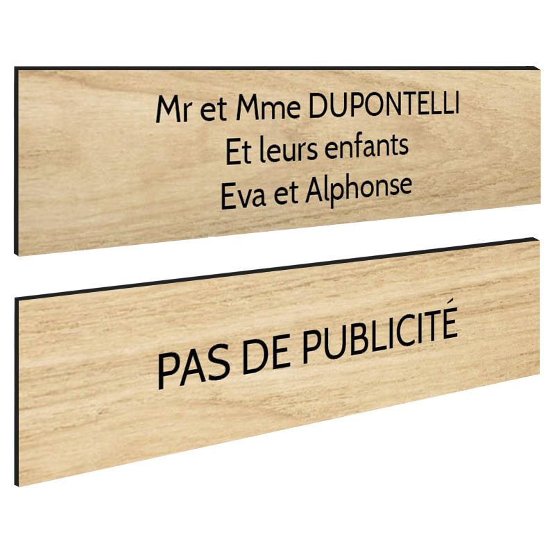 Plaque boite aux lettres personnalisable - Lot de 2 plaques : plaque nom + stop pub – Plaque boite aux lettres adhésive 100 x 25 Plaque boite aux lettres personnalisable - Lot de 2 plaques : plaque nom + stop pub – Plaque boite aux lettres adhésive 100 x 25