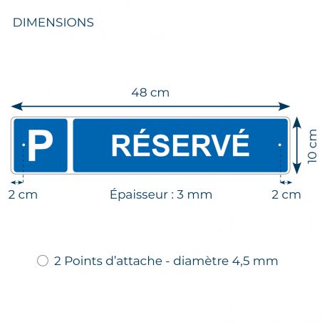 Panneau de signalisation pour parking · Parking réservé