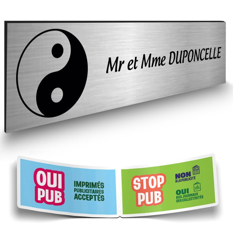 Plaque boite aux lettres format Decayeux CROIX BASQUE (100x25mm) gris argent lettres noires - 1 ligne Plaque boite aux lettres format Decayeux CROIX BASQUE (100x25mm) gris argent lettres noires - 1 ligne