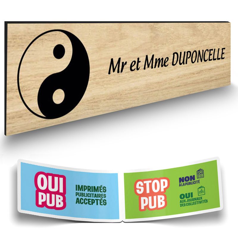 Plaque boite aux lettres format Decayeux CROIX BASQUE (100x25mm) effet bois clair lettres noires - 1 ligne Plaque boite aux lettres format Decayeux CROIX BASQUE (100x25mm) effet bois clair lettres noires - 1 ligne