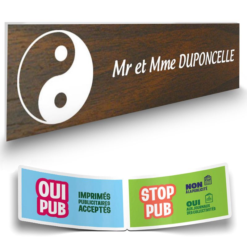 Plaque boite aux lettres format Decayeux CROIX BASQUE (100x25mm) effet bois foncé lettres blanches - 1 ligne Plaque boite aux lettres format Decayeux CROIX BASQUE (100x25mm) effet bois foncé lettres blanches - 1 ligne