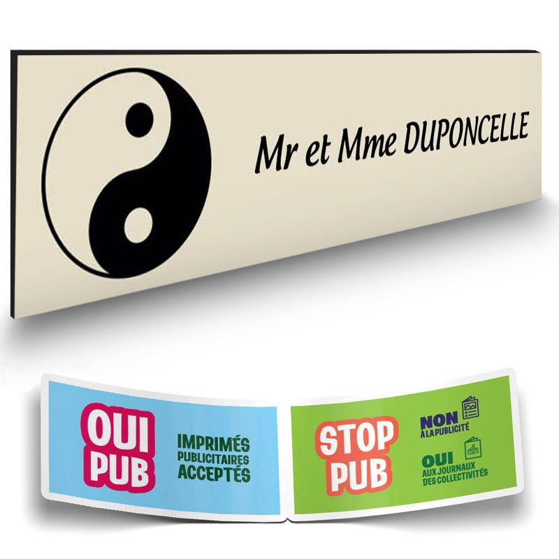 Plaque boite aux lettres format Decayeux CROIX BASQUE (100x25mm) beige lettres noires - 1 ligne Plaque boite aux lettres format Decayeux CROIX BASQUE (100x25mm) beige lettres noires - 1 ligne
