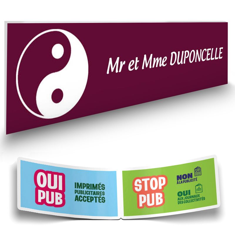 Plaque boite aux lettres format Decayeux CROIX BASQUE (100x25mm) bordeaux lettres blanches - 1 ligne Plaque boite aux lettres format Decayeux CROIX BASQUE (100x25mm) bordeaux lettres blanches - 1 ligne
