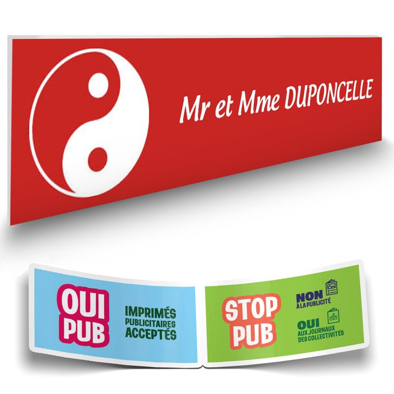 Plaque boite aux lettres format Decayeux CROIX BASQUE (100x25mm) rouge lettres blanches - 1 ligne Plaque boite aux lettres format Decayeux CROIX BASQUE (100x25mm) rouge lettres blanches - 1 ligne