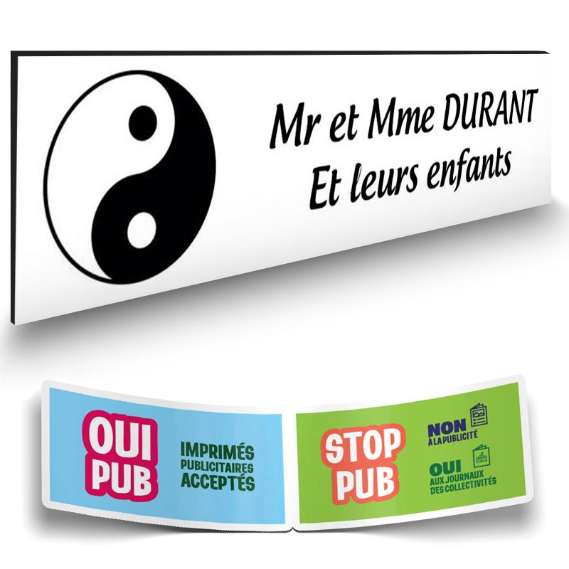 Plaque boite aux lettres format Decayeux CROIX BASQUE (100x25mm) blanche lettres noires - 2 lignes Plaque boite aux lettres format Decayeux CROIX BASQUE (100x25mm) blanche lettres noires - 2 lignes