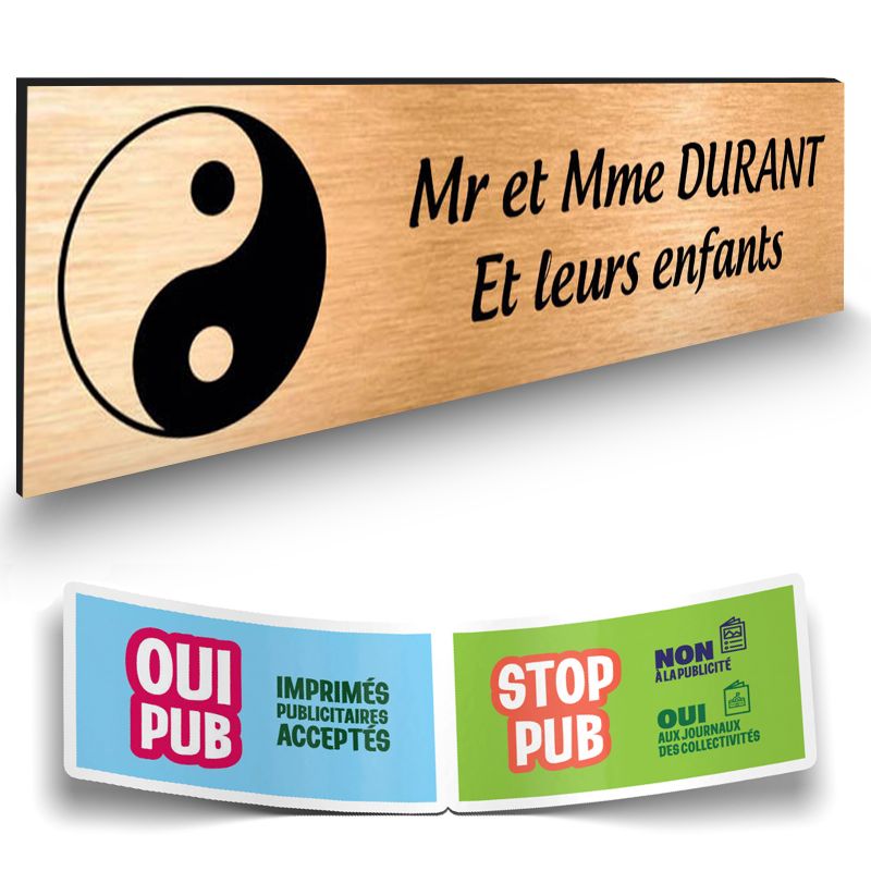 Plaque boite aux lettres format Decayeux CROIX BASQUE (100x25mm) cuivre lettres noires - 2 lignes Plaque boite aux lettres format Decayeux CROIX BASQUE (100x25mm) cuivre lettres noires - 2 lignes