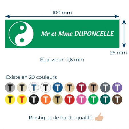 Plaque Boite aux Lettres Personnalisable - Plaque nom et symbole Boite aux Lettres + 1 Sticker Stop Pub Offert – Plaque Boite au