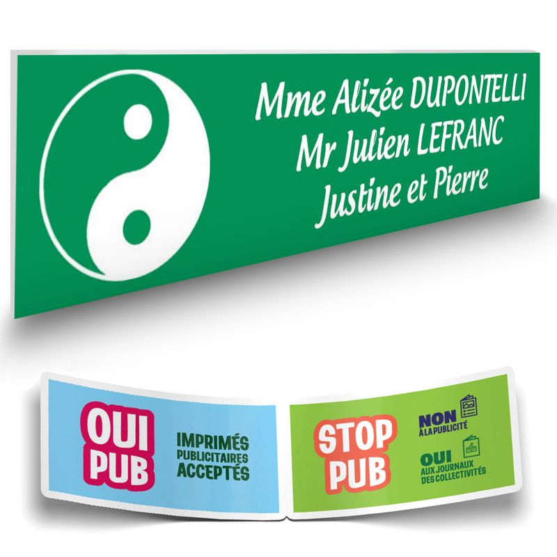 Plaque Boite aux Lettres Personnalisable - Plaque nom et symbole Boite aux Lettres + 1 Sticker Stop Pub Offert – Plaque Boite au Plaque Boite aux Lettres Personnalisable - Plaque nom et symbole Boite aux Lettres + 1 Sticker Stop Pub Offert – Plaque Boite au