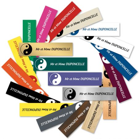 Plaque Boite aux Lettres Personnalisable - Plaque nom et symbole Boite aux Lettres + 1 Sticker Stop Pub Offert – Plaque Boite au
