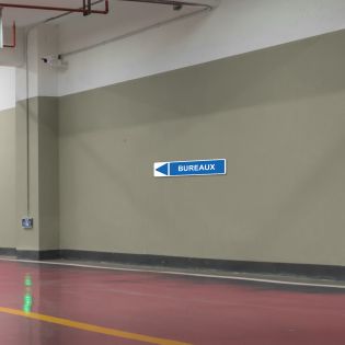Panneau de signalisation pour parking · Bureaux gauche -48 x 10 cm