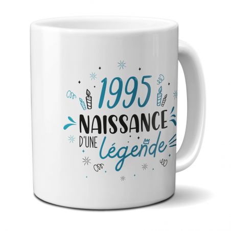 Mug anniversaire 1995 - Naissance d'une légende - 33 cl, céramique - Imprimé en France