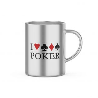 Tasse à café double paroi en inox personnalisable avec texte, photo et logo · 20 cl