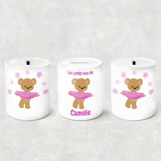 Personalized piggy bank with first name and photo · Original birth, baptism or wedding gift