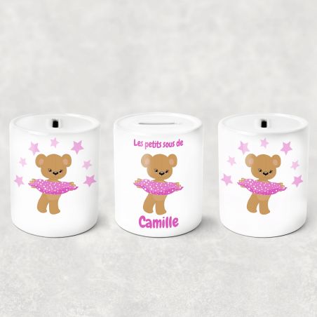 Personalized piggy bank with first name and photo · Original birth, baptism or wedding gift