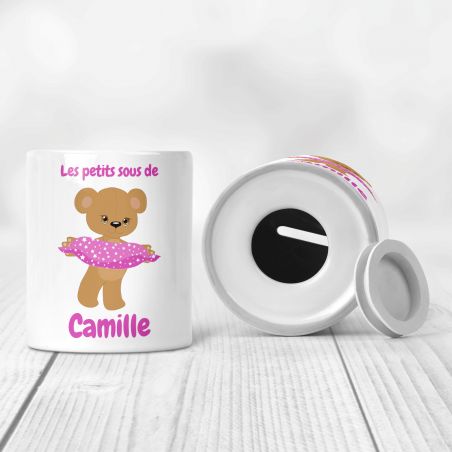 Personalized piggy bank with first name and photo · Original birth, baptism or wedding gift