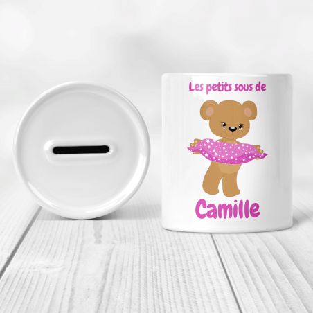 Personalized piggy bank with first name and photo · Original birth, baptism or wedding gift