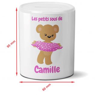 Personalized piggy bank with first name and photo · Original birth, baptism or wedding gift