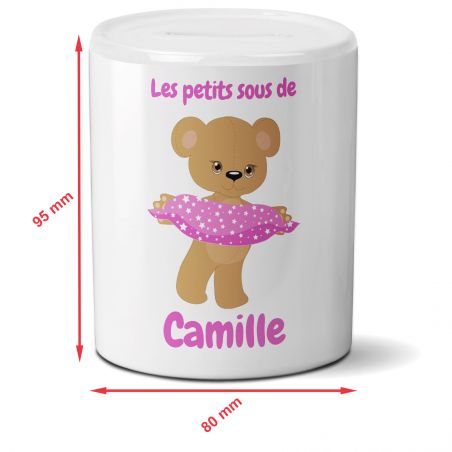 Personalized piggy bank with first name and photo · Original birth, baptism or wedding gift