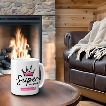 Mug insolite Super Connasse pour Femme - Cadeau rigolo pour sa chérie - 33 cL, Céramique - Mug imprimé en France