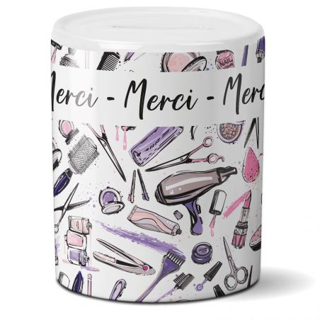 Tirelire pourboire - Salon d'esthétique, salon de beauté.