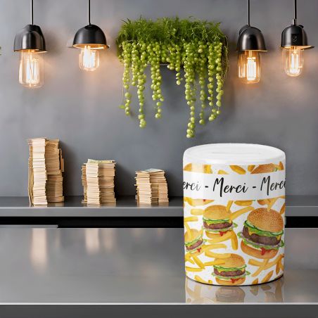 Tirelire pourboire - Tips - restaurant Burger