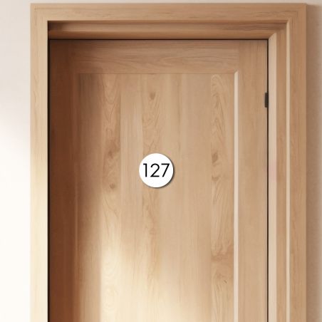 Numéro chambre d'hôtel Rond9 cm - Gravure laser 