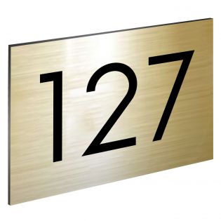 Numéro chambre d'hôtel Rectangle 12 x 8 cm - Gravure laser - 8 couleurs - Plaque en plastique avec adhésif puissant