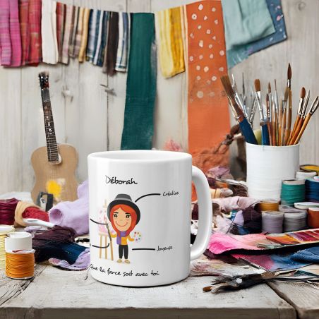 Mug personnalisé métier | Art et mode - 33 cl, Céramique - Imprimé en France
