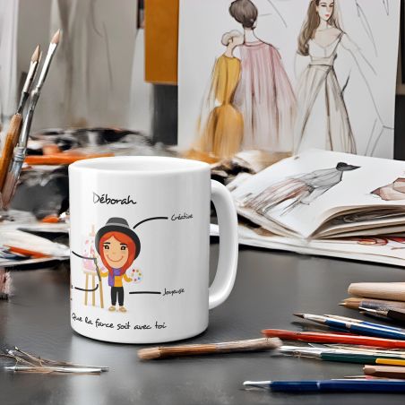 Mug personnalisé métier | Art et mode - 33 cl, Céramique - Imprimé en France