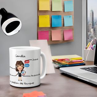 Mug personnalisé métier | Gestion - Communication - Vente - 33 cl, Céramique - Imprimé en France