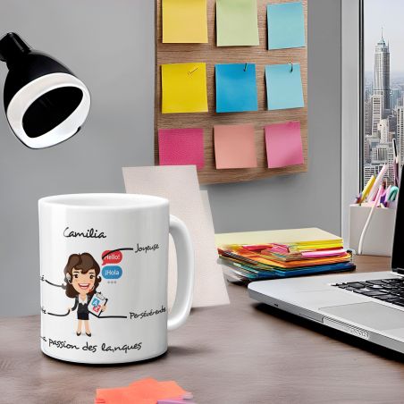 Mug personnalisé métier | Gestion - Communication - Vente - 33 cl, Céramique - Imprimé en France
