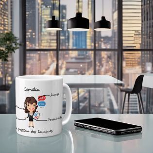 Mug personnalisé métier | Gestion - Communication - Vente - 33 cl, Céramique - Imprimé en France