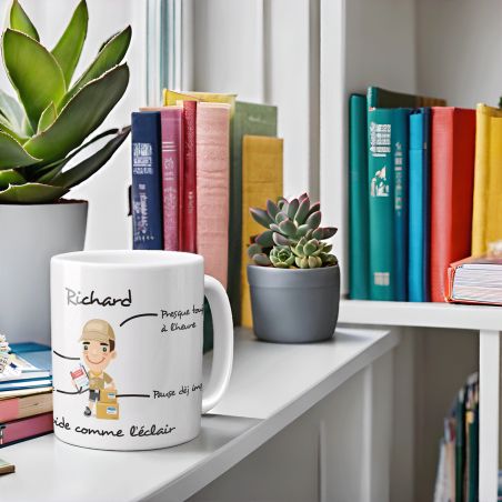 Personalized humorous job mug for colleague | Service - Construction - Catering