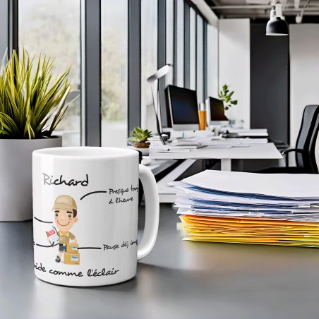 Mug personnalisé métier humour pour collègue | Métiers - Professions - 33 cl, Céramique - Imprimé en France