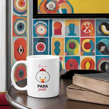 Mug en céramique Papa Poule - Céramique, 33 cl