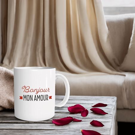 Mug humour Bonne humeur du matin - Ta gueule - Idée cadeau rigolo pour anniversaire - Tasse couple originale Noël 