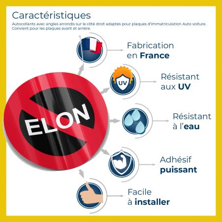 Lot de 2 stickers Anti Elon, stickers en vinyle pour ordinateur portable, voiture, livre, bouteille d'eau, casque ..