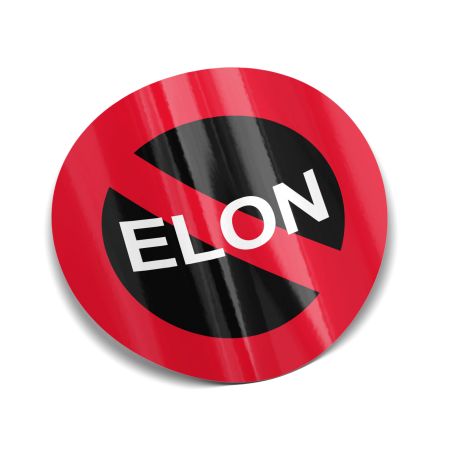Lot de 2 stickers Anti Elon, stickers en vinyle pour ordinateur portable, voiture, livre, bouteille d'eau, casque ..